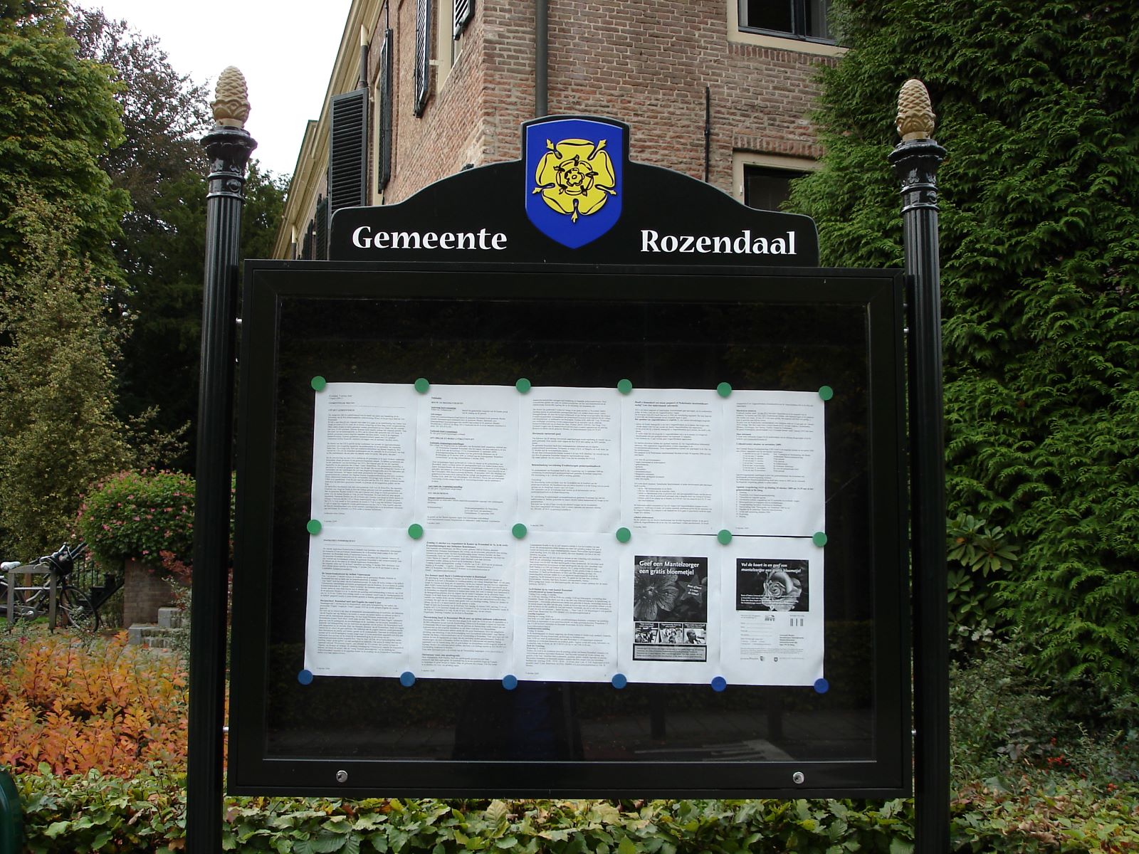 Informatiebord gemeente Rozendaal